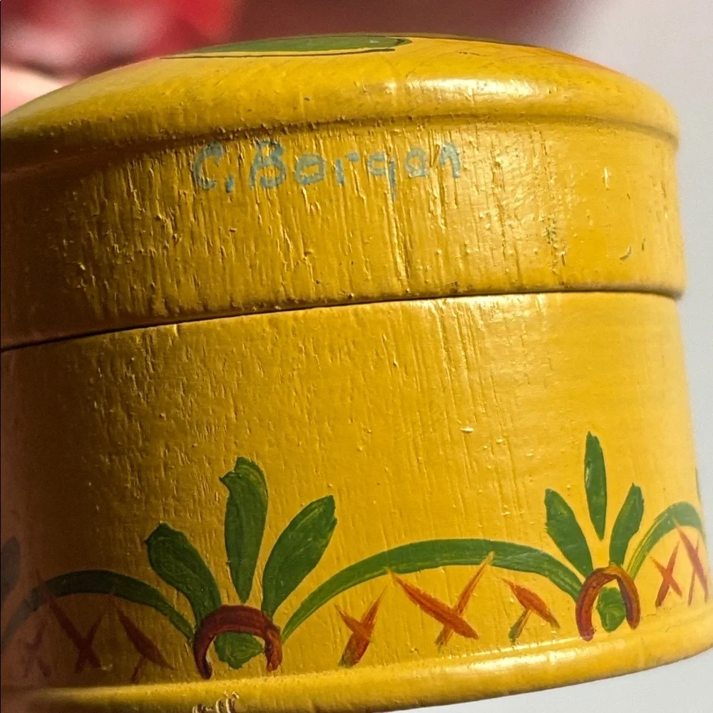 Rosemaling Ring Box Frozen Decor Norwegian Ring Box Vintage Hand Painted Box